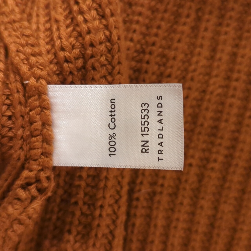 Tradlands Rust Ribbed Button-Front Cardigan - Picture 4 of 5